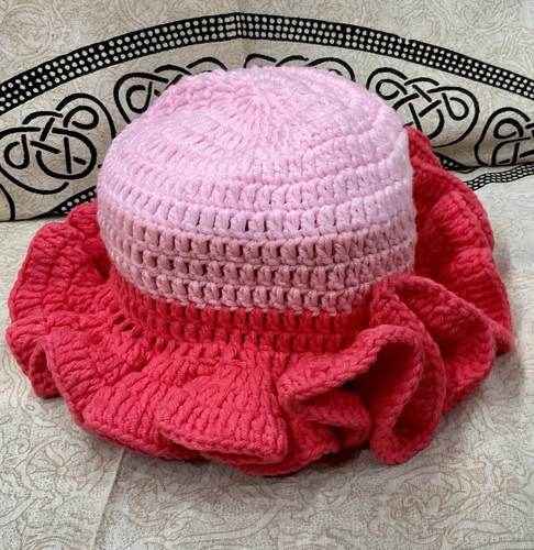 Crochet ruffle hat handmade - crochet,