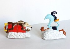 Willy il Coyote e Beep Beep macchinina a molla oggetto vintage da collezione