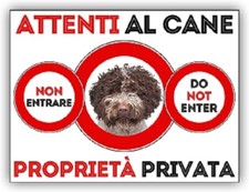 TARGA CARTELLO ATTENTI AL CANE