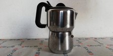 CAFFETTIERA anni 80 LAGOSTINA VINTAGE 6 TAZZE ACCIAIO INOX 18/10 MARRONE