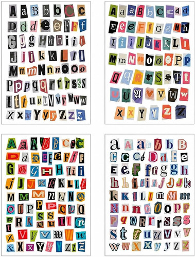 Sticker lettere vintage - lettere,