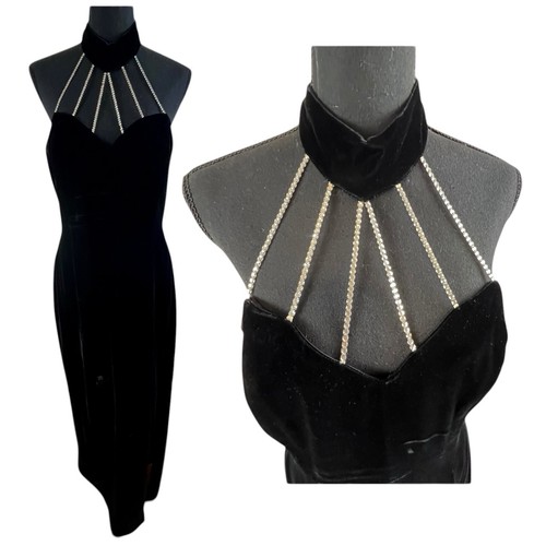Abito vintage anni nero - vintage,