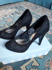 Scarpe decolletè camoscio nero 37 (Roberto Festa)