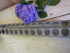 Vintage MANGIATOIA Pollaio Metallo ZINCATA lunga cm. 51