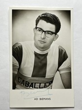 Autografo ADRIAAN BIEMANS-Squadra CABALLERO anni 60-Ciclismo OLANDA-cartolina firmata