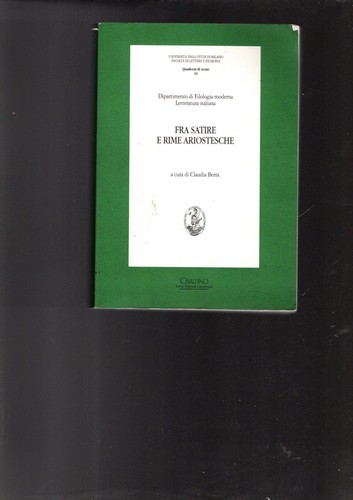 Fra satire rime ariostesche - fra,