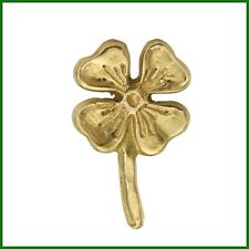 Spilla spilla bavero oro giallo 18 kt 750 vero quadrifoglio portafortuna vintage tenuta