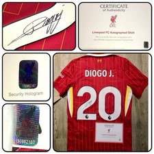 Maglia firmata LFC Hologram COA #130982107: Diogo Jota 2024/2025 Liverpool