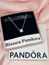 Collana Pandora Punto Luce Quadrato Argento