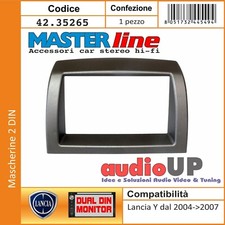 MASCHERINA AUTORADIO ADATTATORE 2 DIN LANCIA Y 2003->2007. ANTRACITE