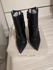 Stivaletti  Casadei pelle nero tacco argento misura 39 . Ottimo stato 