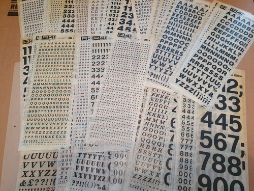 Lotto fogli trasferibili - fogli,
