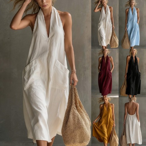 Maxi abito lungo donna - , halter