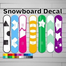 Decalcomania snowboard (adesivo vinile, auto laptop finestra bicchiere bottiglia acqua) sci neve