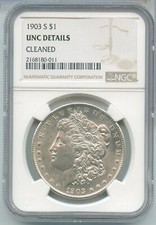 1903-S Dollaro D'Argento Morgan NGC UNC Dettagli Mint Di San Francisco - ST334