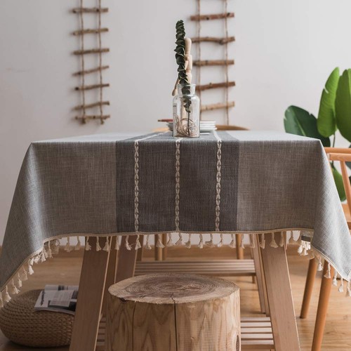 Tovaglia lino grigio cotone - di,