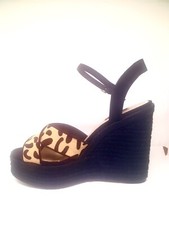 sandali con zeppa nuovi 41 pianta larga