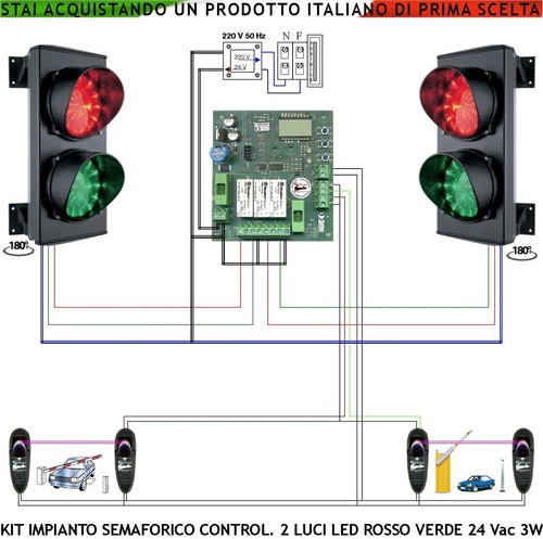 Semaforo impianto garage - impianto, 2