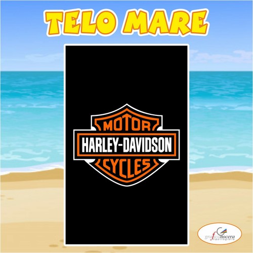Asciugamano telo mare - asciugamano, harley