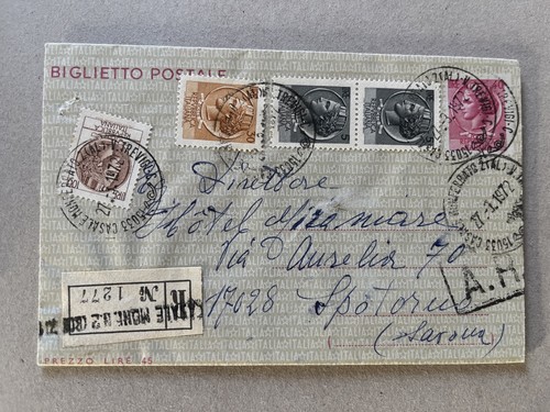 Intero postale biglietto - q),