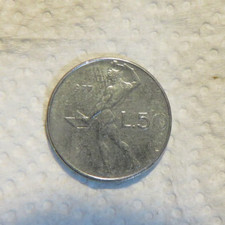 50 LIRE Coin VOLCANO 1977 Mint
