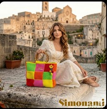 Borsa Patchwork Uncinetto e