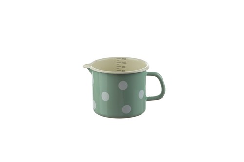 Lattiera smaltata bocca verde - lattiera,