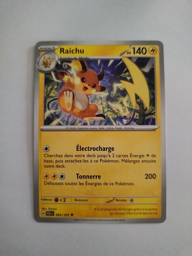Carte pokémon raichu - pokémon,