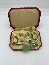 Cofanetto Porta Cipria E Specchietto Art Decó