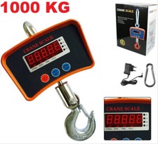 Bilancia pesapacchi digitale max 1000kg Peso gancio acciaio pesa sacche buste