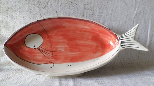 Piatto pesce ceramica vietrese - piatto,