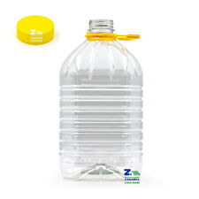 5 Pz CONTENITORE PET 5 Lt BOCCIONE DAMIGIANA TAPPO AUTOSIGILLANTE PER VINO OLIO