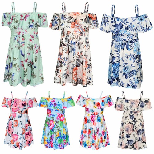 Girls skater dress - kids, floral