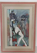 MINO MACCARI, Olio Su C.Telato