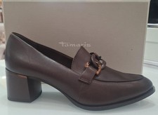 Mocassino da donna Tamaris. pelle mogano, numero 41, nuovo con scatola