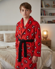 Vestaglia bambino Spiderman Marvel invernale in Coral Fleece con cintura