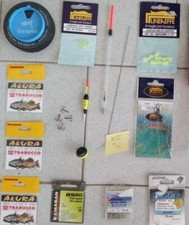 Kit n. 53 Articoli per la pesca Ami, Bombarde, fili, artificiale, canna
