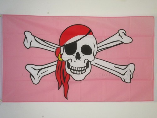 Bandiera pirata rosa - bandiera,