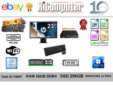 POSTAZIONE MINI PC LENOVO I5 RAM 16GB SSD MONITOR 23" WIFI WINDOWS 11 PRO