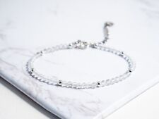 Bracciali fatti a mano con perle rotonde sfaccettate al quarzo trasparente de...