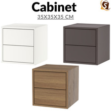 IKEA EKET Armadio 2 Cassetti 35x35x35cm Cassettiera Portaoggetti in Legno Organizzatore Casa