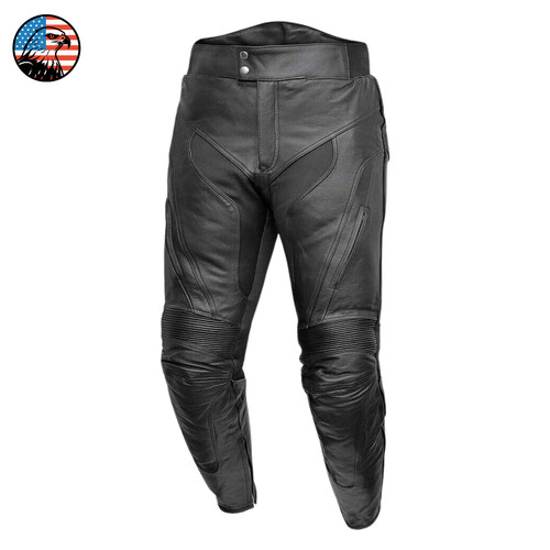 Pantaloni moto uomo pelle - pelle, di