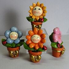 Bomboniere 24 pz Vasi con fiori resina comunione nascita battesimo compleanno 