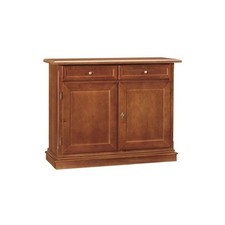 CREDENZA MADIA ARTE POVERA 2 PORTE 2 CASSETTI NOCE SCURO CLASSICO