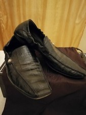 Cesare Paciotti Mocassino uomo Pelle Anguilla Nero Tg. 40 Perfetti made in italy