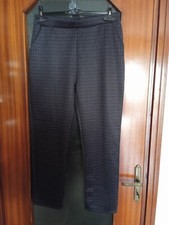 Pantalone dritto nero e rosso lurex donna modello termico 