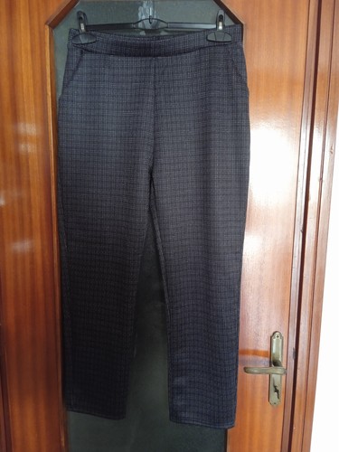 Pantalone dritto nero rosso - pantalone,