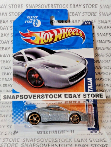 2011 hot wheels - silver, ferrari