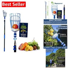 Raccogli Frutta Telescopico Versatile - Raccolta Senza Fatica fino a 20 Piedi