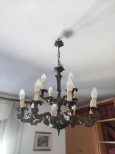 Lampadario ottone 12 luci anni